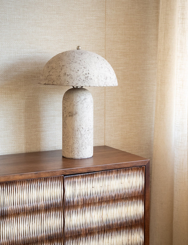 Large Table Lamp Astley Paper Mache Stone Grey - Things I Like Things I Love