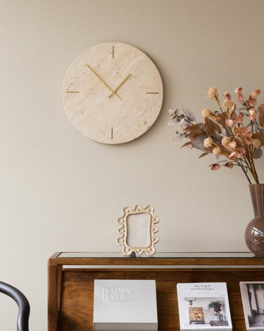 Large Wall Clock Travertine Sand - Things I Like Things I Love