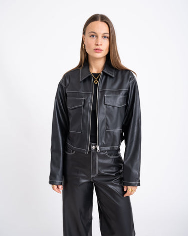 Lila Jacket Black Contrast - Things I Like Things I Love