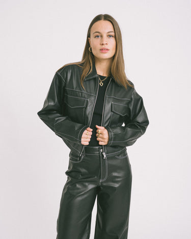 Lila Jacket Black Contrast - Things I Like Things I Love