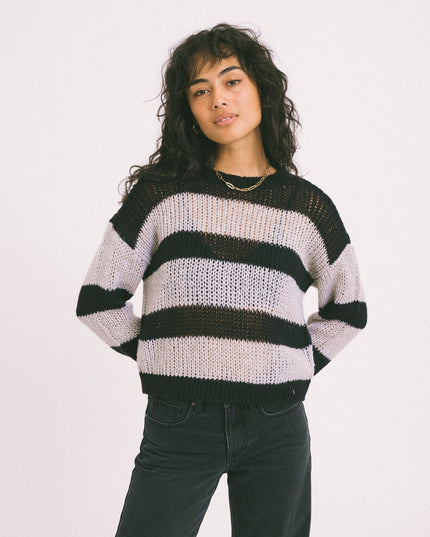 Lola Neck Knit Black Ghost Grey - Things I Like Things I Love