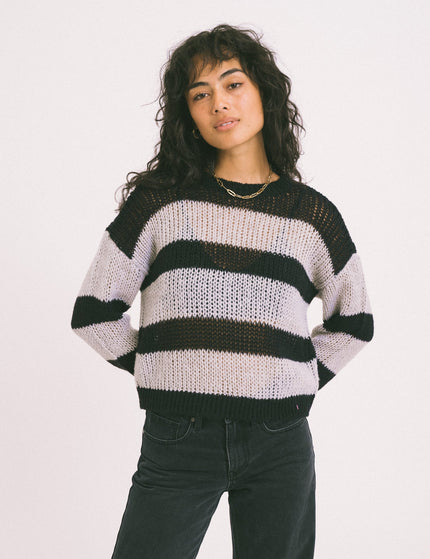 Lola Neck Knit Black Ghost Grey - Things I Like Things I Love