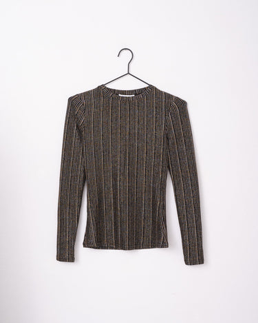 Louzi Top Stripe Glitter Gold - Things I Like Things I Love