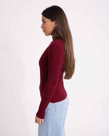 Lucy Longsleeve Knit Bordeaux - Things I Like Things I Love