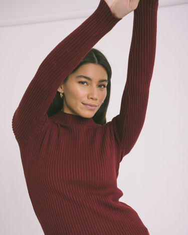 Lucy Longsleeve Knit Bordeaux - Things I Like Things I Love