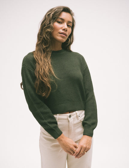 Maysa O - Neck Knit Kombu Green - Things I Like Things I Love