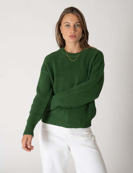 Mila Twist Crew Neck Knit Formal Garden - Things I Like Things I Love