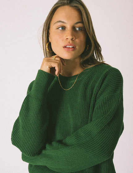 Mila Twist Crew Neck Knit Formal Garden - Things I Like Things I Love