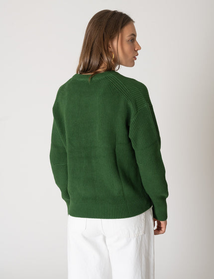 Mila Twist Crew Neck Knit Formal Garden - Things I Like Things I Love