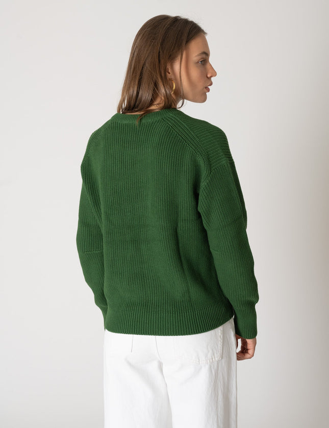 Mila Twist Crew Neck Knit Formal Garden - Things I Like Things I Love