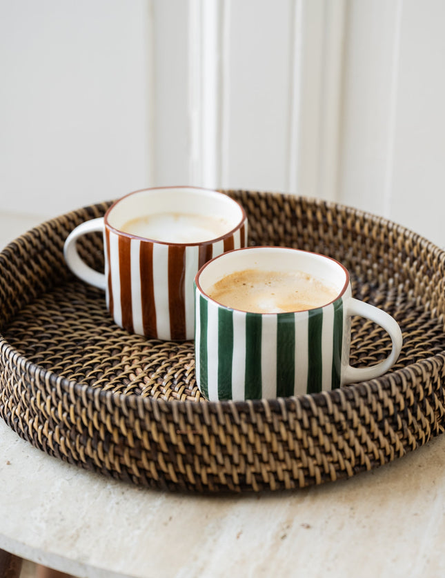 Mug Mykonos Green Stripe - Things I Like Things I Love