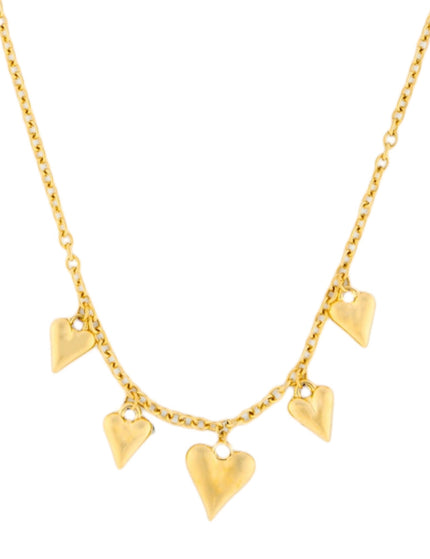 Necklace Charm Multiple Hearts Gold - Things I Like Things I Love