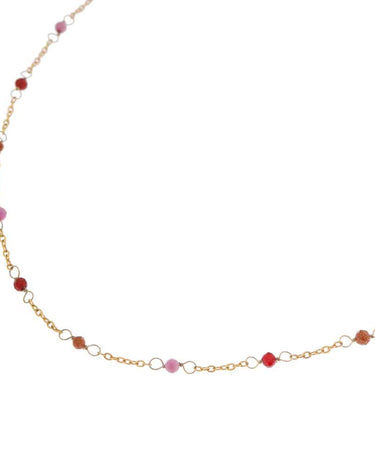 Necklace Dottie Ruby Gold - Things I Like Things I Love