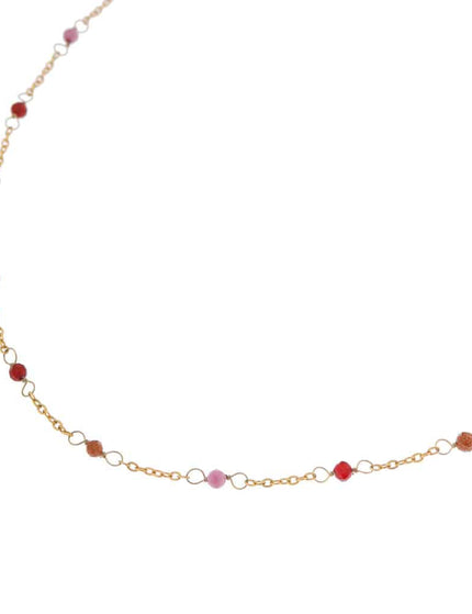 Necklace Dottie Ruby Gold - Things I Like Things I Love