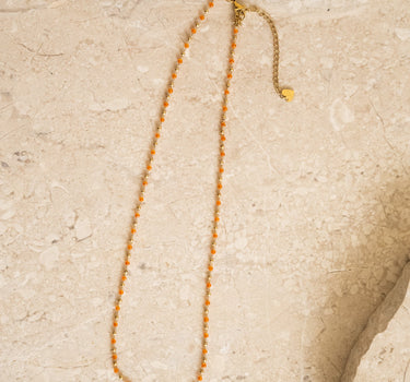 Necklace Eline Orange Gold - Things I Like Things I Love