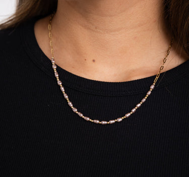 Necklace Pearly Taupe - Things I Like Things I Love