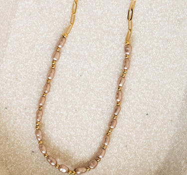 Necklace Pearly Taupe - Things I Like Things I Love