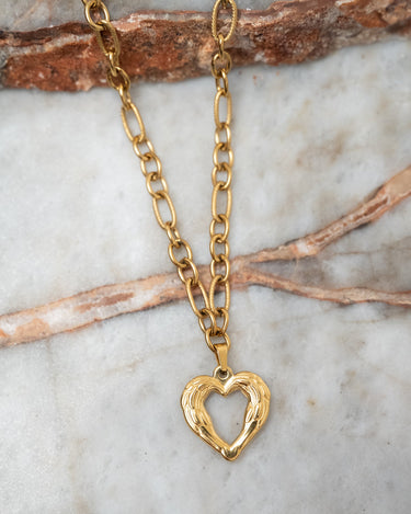 Necklace Sisi Heart Gold - Things I Like Things I Love