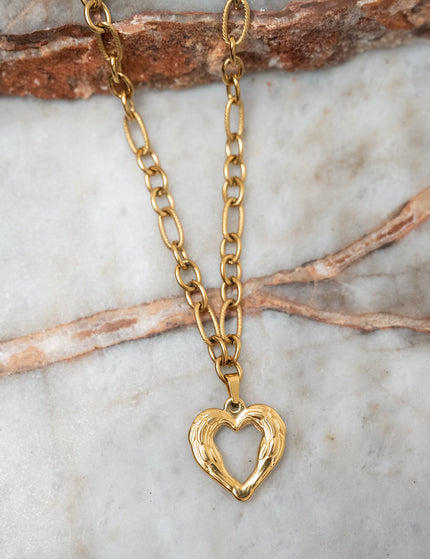 Necklace Sisi Heart Gold - Things I Like Things I Love