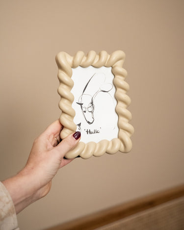 Photo Frame Beige Polyresin - Things I Like Things I Love