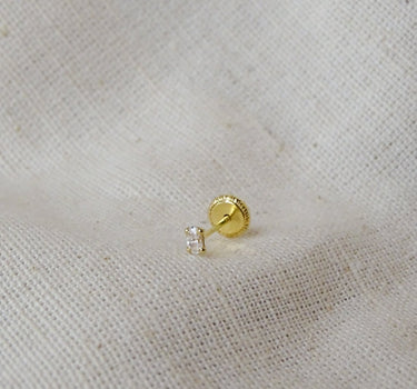 Piercing Tiny Baquette Gold - Things I Like Things I Love