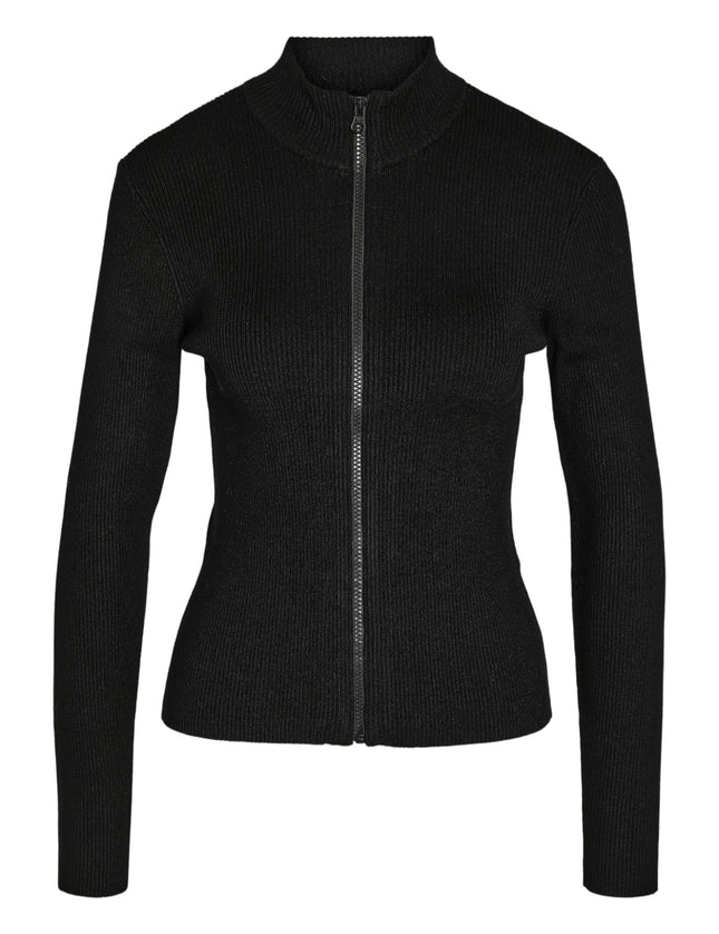 Piper High Neck Zip Knit Black - Things I Like Things I Love