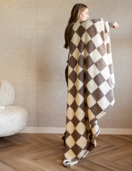 Plaid Checked Creme/Brown - Things I Like Things I Love