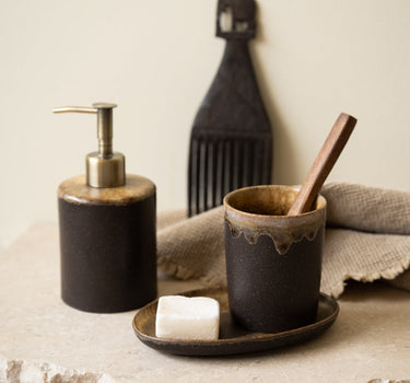 Poterie Toothbrush Holder Mocha - Things I Like Things I Love