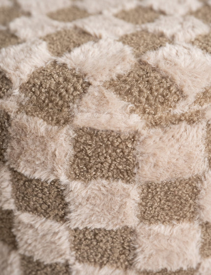 Pouf Checker Beige/Brown - Things I Like Things I Love