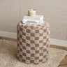 Pouf Checker Beige/Brown - Things I Like Things I Love