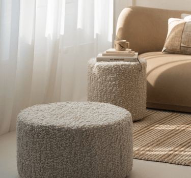 Pouf Vita Bouclé Off - White - Things I Like Things I Love