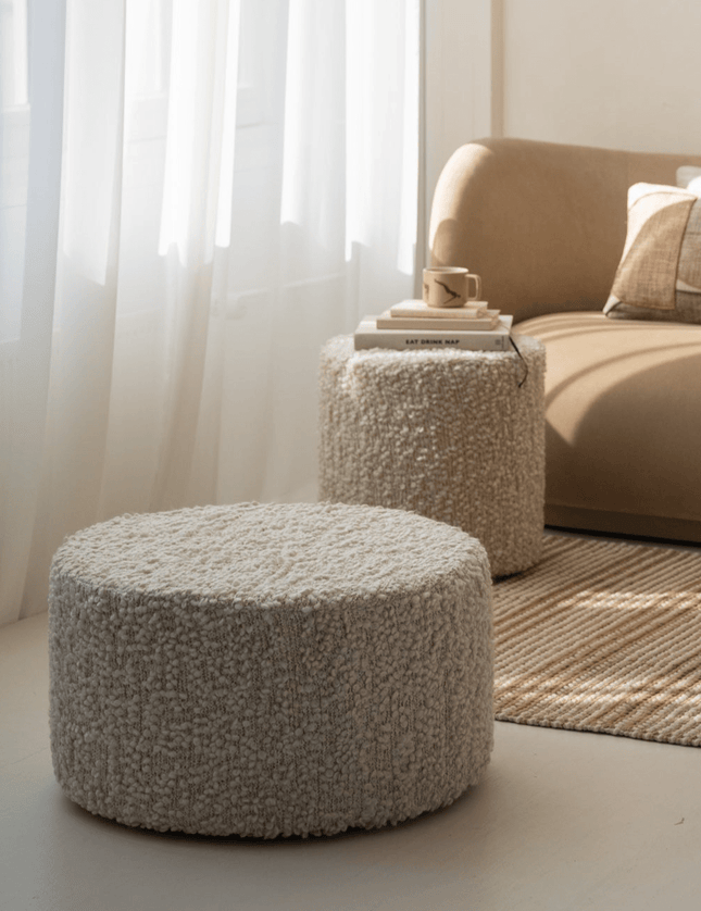 Pouf Vita Bouclé Off - White - Things I Like Things I Love