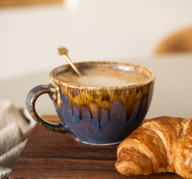 Resto Mug W/ear Brown/Blue - Things I Like Things I Love