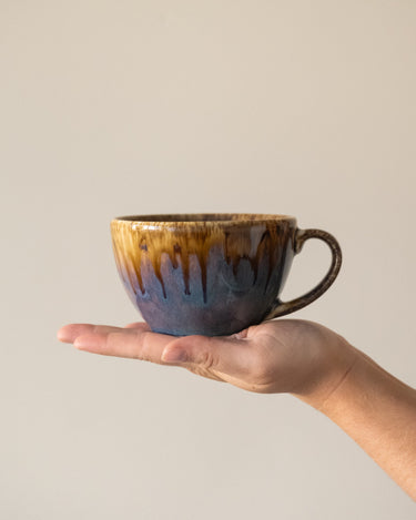 Resto Mug W/ear Brown/Blue - Things I Like Things I Love