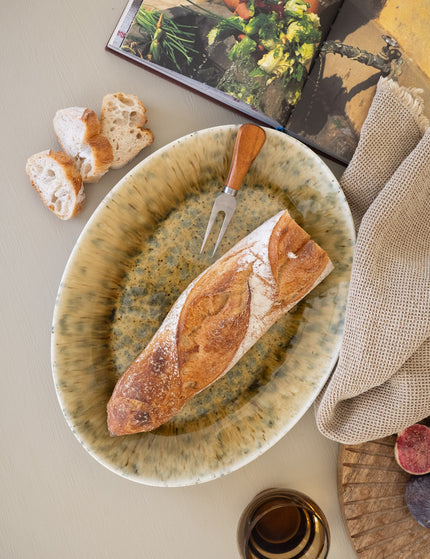 Resto Serving Plate Green/Brown - Things I Like Things I Love