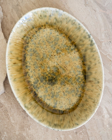 Resto Serving Plate Green/Brown - Things I Like Things I Love