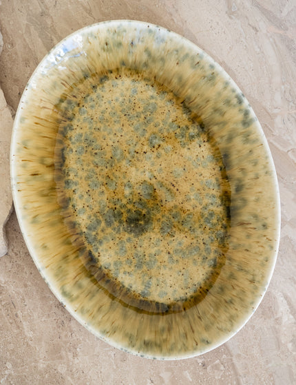 Resto Serving Plate Green/Brown - Things I Like Things I Love