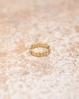 Ring Gold Gekreuzt Blumen