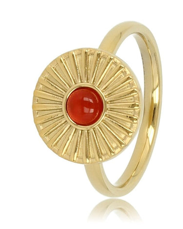 Ring Gold Sunshine Carnelian - Things I Like Things I Love