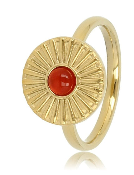 Ring Gold Sunshine Carnelian - Things I Like Things I Love