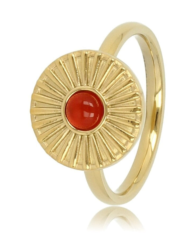 Ring Gold Sunshine Carnelian - Things I Like Things I Love