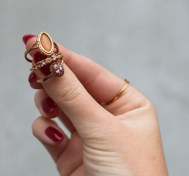 Ring Oval Cat Eye Gold - Things I Like Things I Love