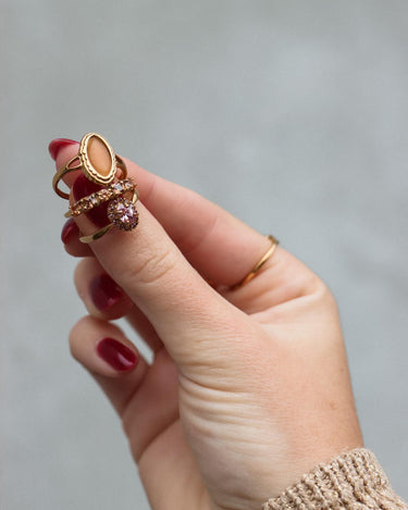 Ring Oval Cat Eye Gold - Things I Like Things I Love