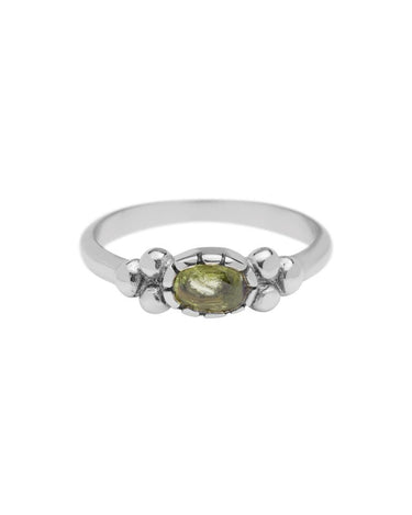 Ring Peridot Dots Silver - Things I Like Things I Love