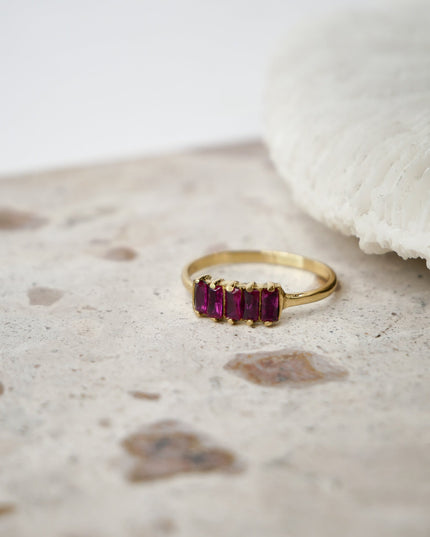 Ring Ruby Baguette - Things I Like Things I Love