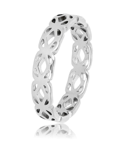 Ring Silver Crossed Flowers - Things I Like Things I Love