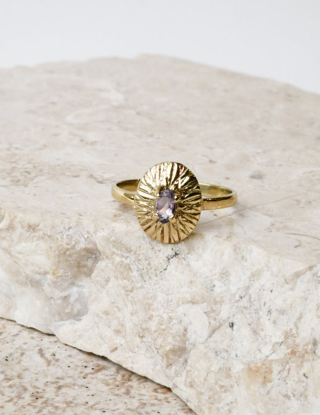 Ring Vintage Amethyst Gold - Things I Like Things I Love