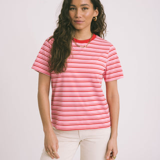 Sache Tee Striped Pink Red - Things I Like Things I Love