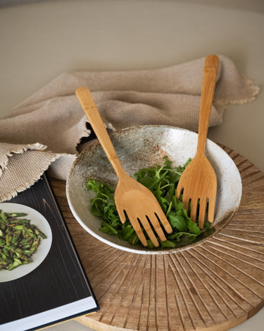 Salad Server Hands Bamboo - Things I Like Things I Love