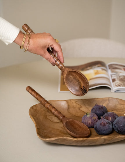 Salad Servers Carved Handles - Things I Like Things I Love